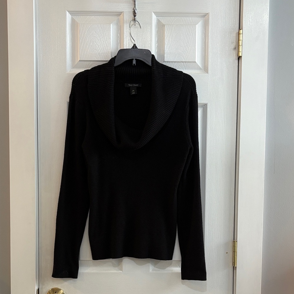 New York & Company Elegant Black Turtleneck Sweater